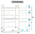 Estante metálico ajustable de 3 niveles para microondas - Blanco