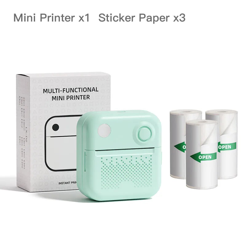 Papel adhesivo térmico para impresora portátil Dolewa D3, minipresora de etiquetas, impresora para imprimir errores y fotos.
