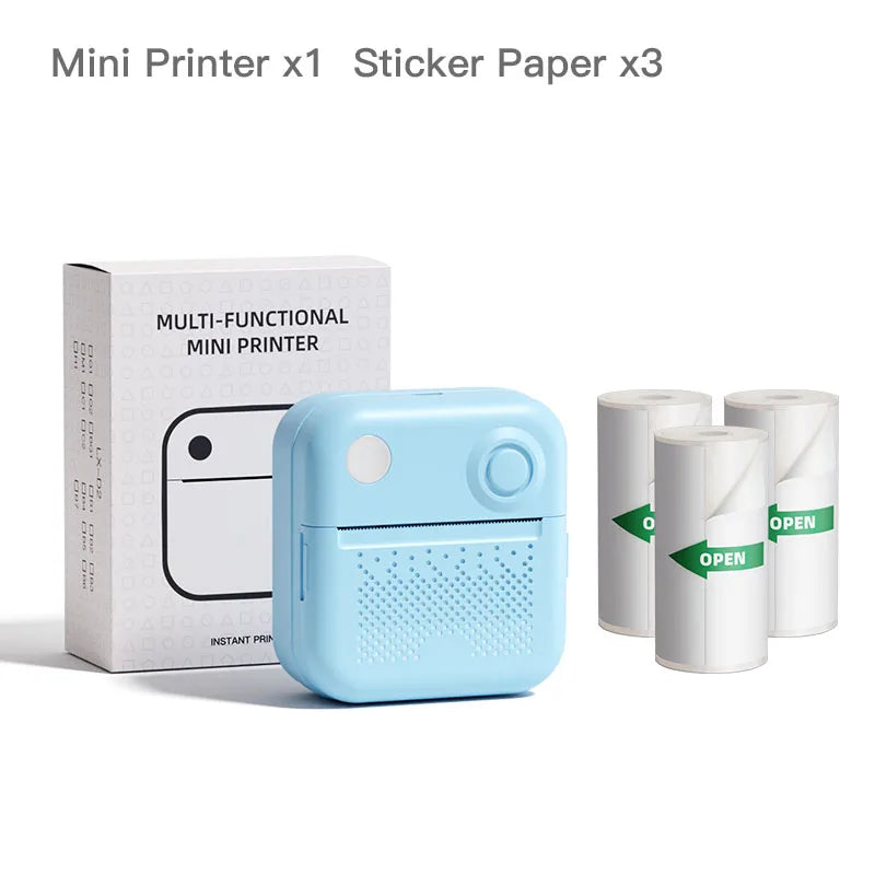 Papel adhesivo térmico para impresora portátil Dolewa D3, minipresora de etiquetas, impresora para imprimir errores y fotos.