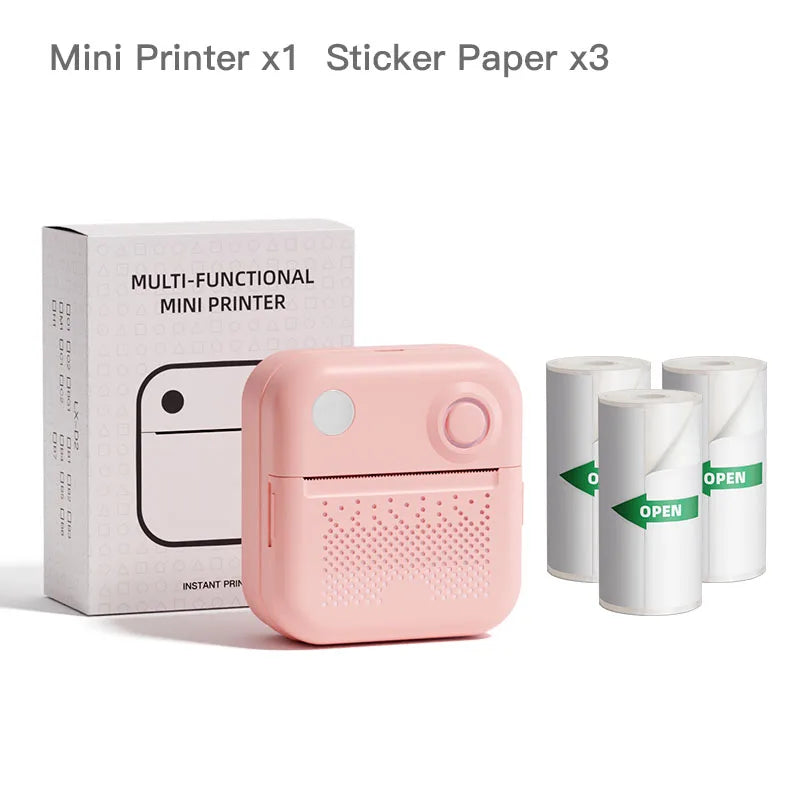 Papel adhesivo térmico para impresora portátil Dolewa D3, minipresora de etiquetas, impresora para imprimir errores y fotos.