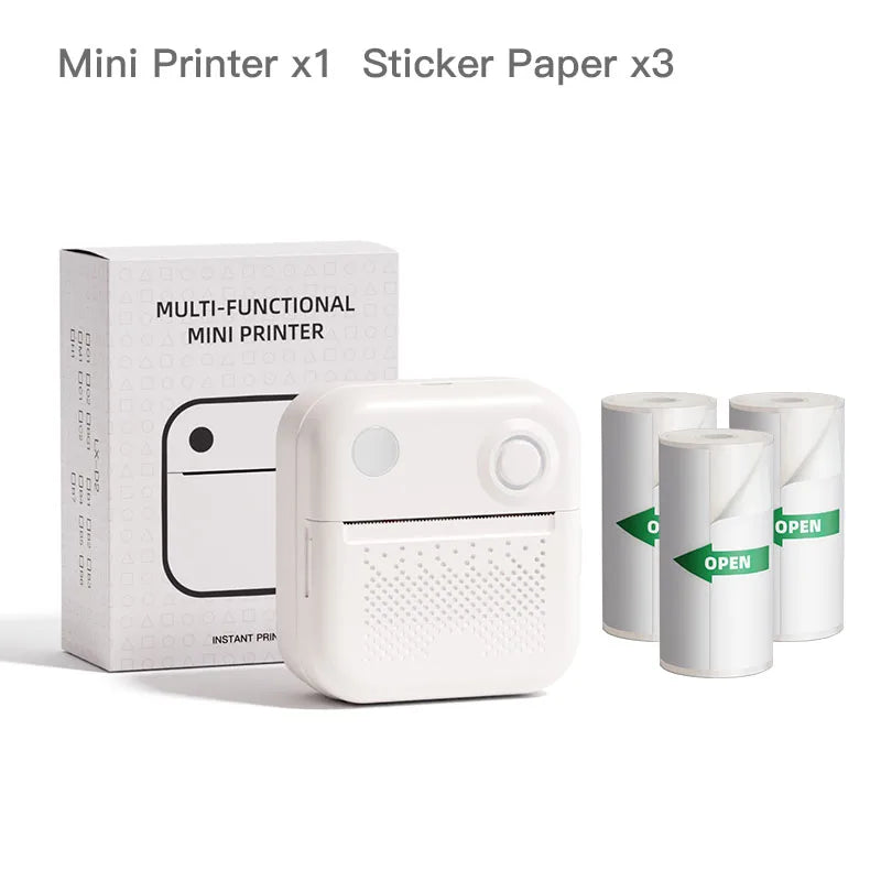 Papel adhesivo térmico para impresora portátil Dolewa D3, minipresora de etiquetas, impresora para imprimir errores y fotos.