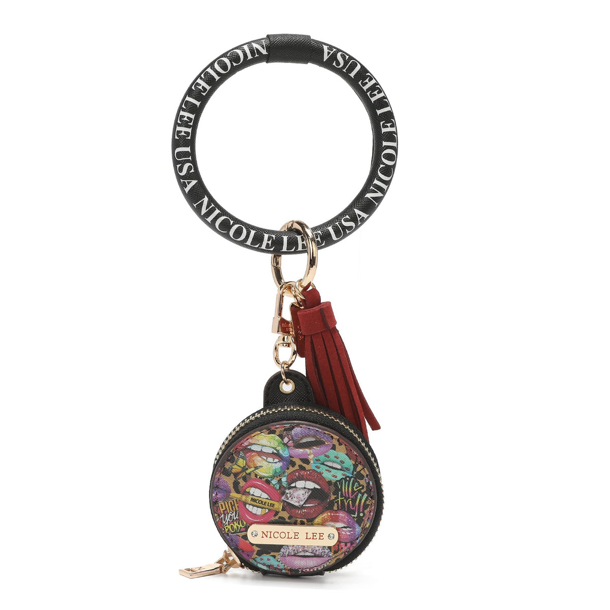 PULSERA CON LLAVERO Y PORTAAUDÍFONOS