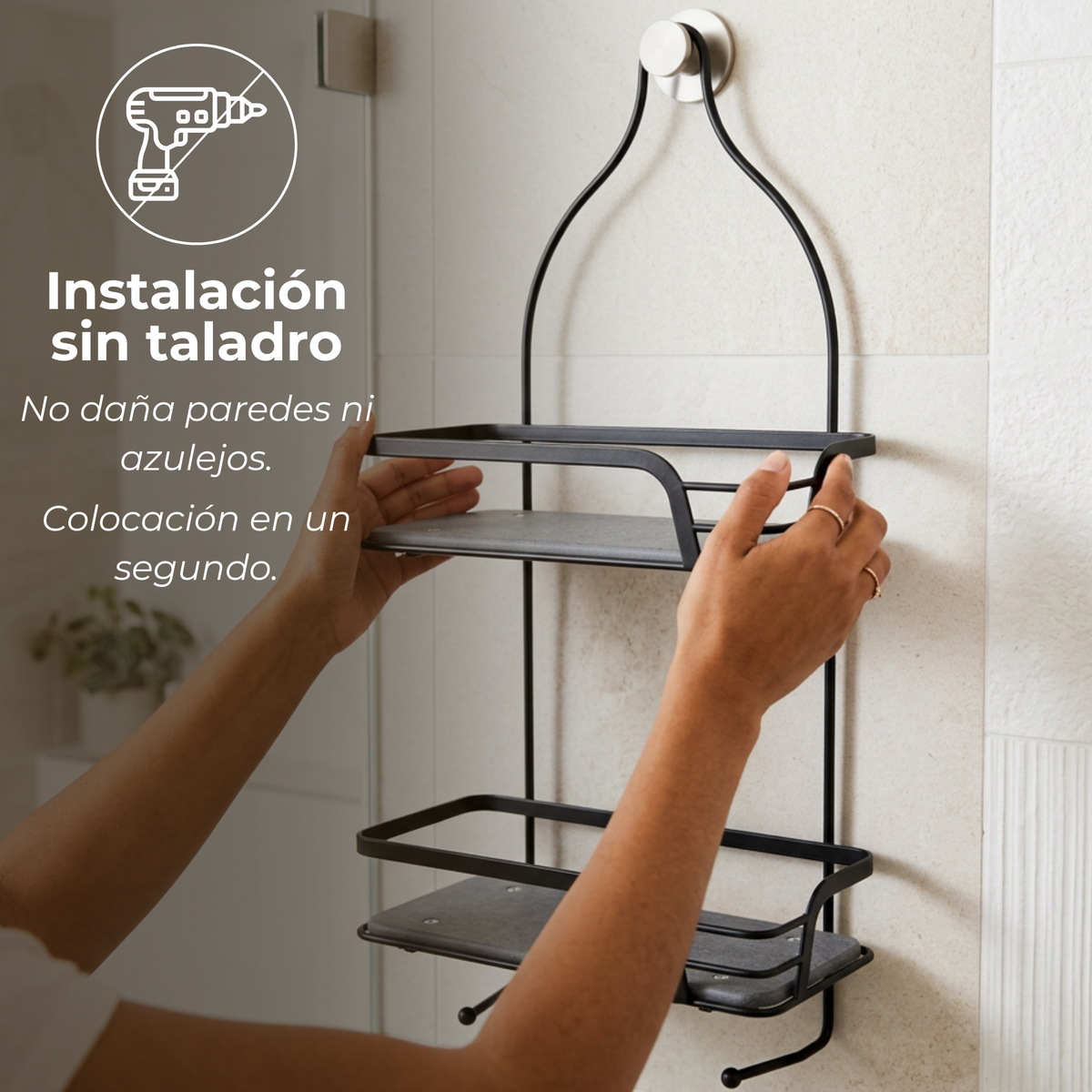 Mafi Home® | Organizador de ducha doble con base de diatomita