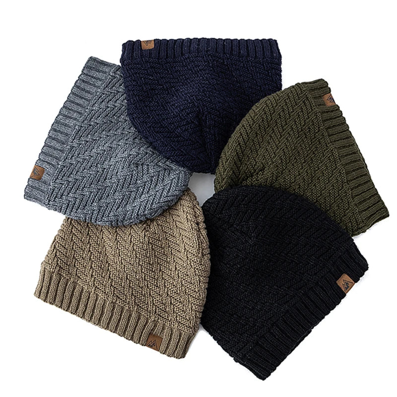 Gorro de invierno unisex con etiqueta, gorro de punto de moda para hombres y mujeres, gorro tipo beanie, gorro deportivo cálido con forro de felpa para exteriores