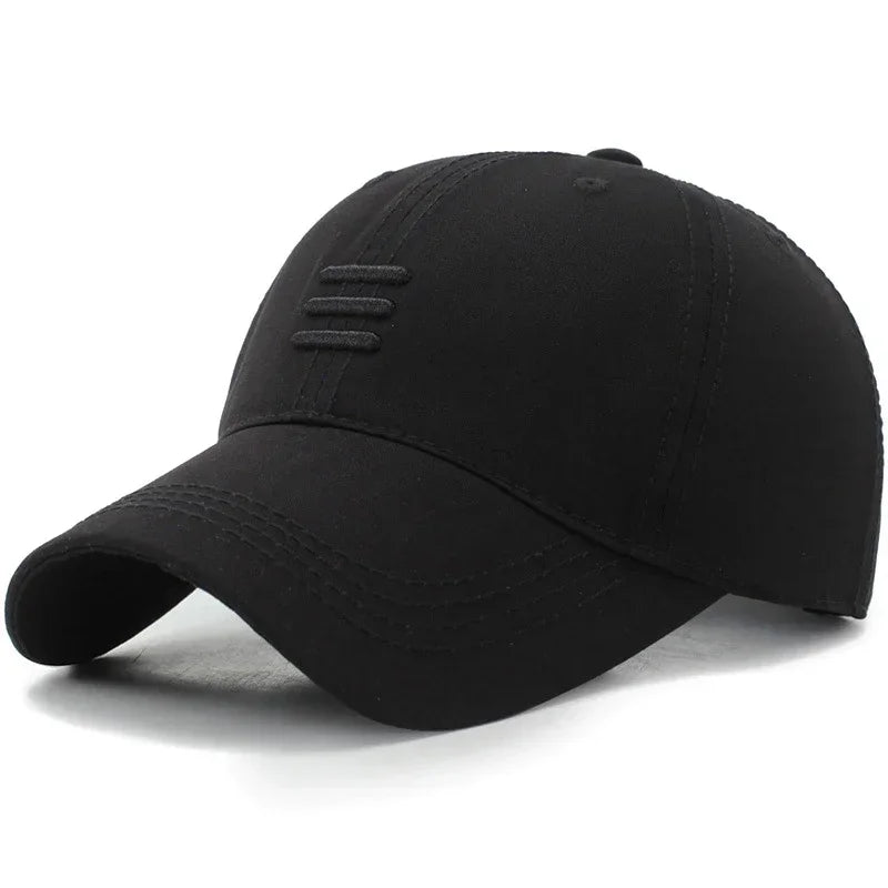 Gorra de béisbol de moda con parte superior suave, 4 colores, para deportes al aire libre, estilo casual, de algodón, tipo snapback para hombres y mujeres, diseño de gorra de papá con tres barras