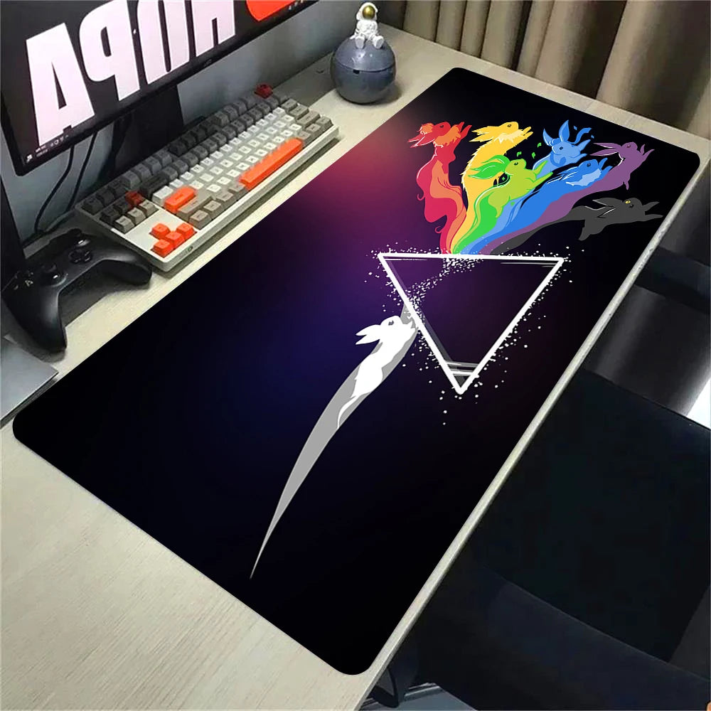 Mouse Pad Grande Alfombrilla de Escritorio Anime Pokémon Playmat Gaming Mouse Pad 900 × 400 XXL Mousepad Speed Computadora y Oficina Gamer Gabinete