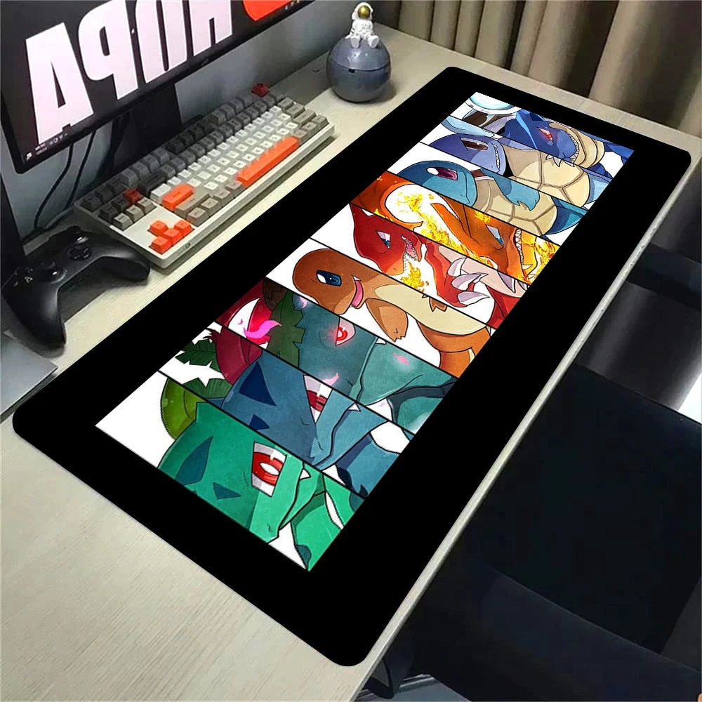 Mouse Pad Grande Alfombrilla de Escritorio Anime Pokémon Playmat Gaming Mouse Pad 900 × 400 XXL Mousepad Speed Computadora y Oficina Gamer Gabinete
