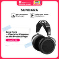 HIFIMAN SUNDARA Over-Ear Full-Size Planar Magnetic Headphones (Black) with High Fidelity Design Metal Casing