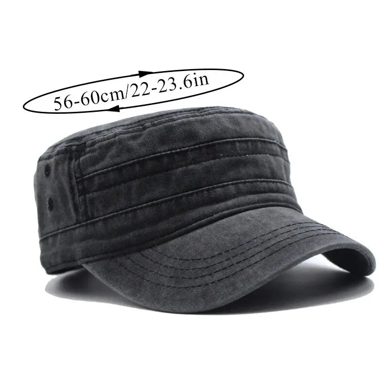 Gorra retro de pescador para hombre, estilo vintage de mezclilla lavada, gorra de visera plana para cabeza grande, estilo casual para exteriores, combinación moderna de estilo europeo y estadounidense para mujer