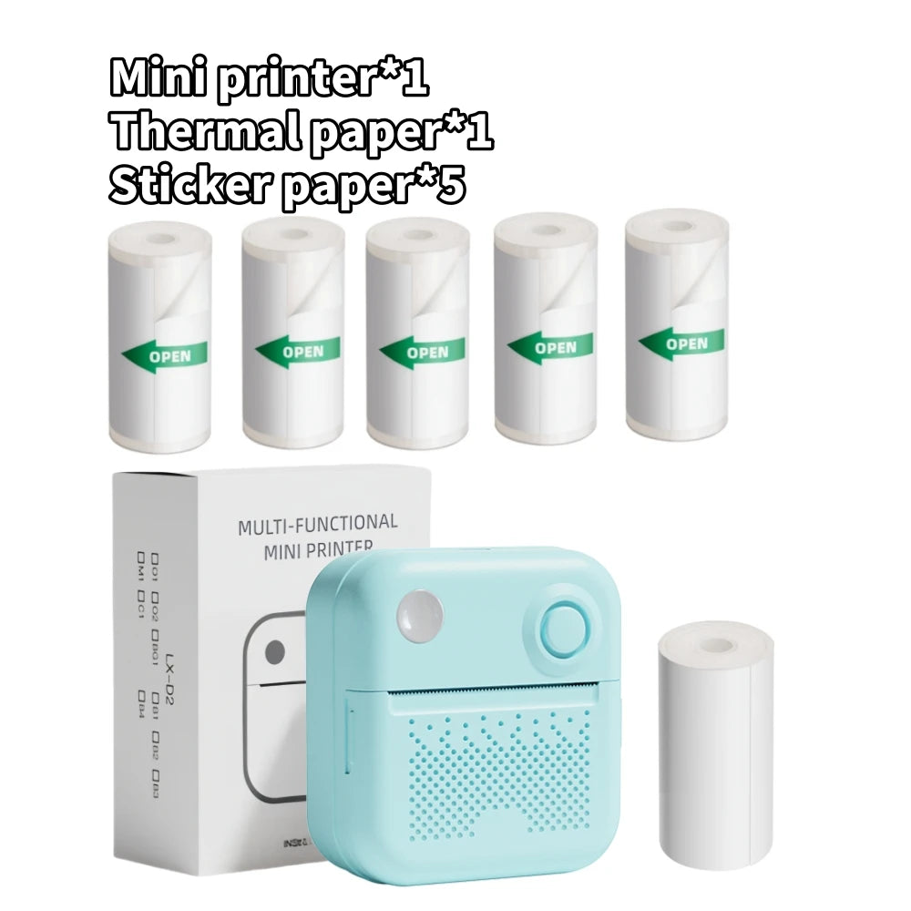 Papel adhesivo térmico para impresora portátil Dolewa D3, minipresora de etiquetas, impresora para imprimir errores y fotos.