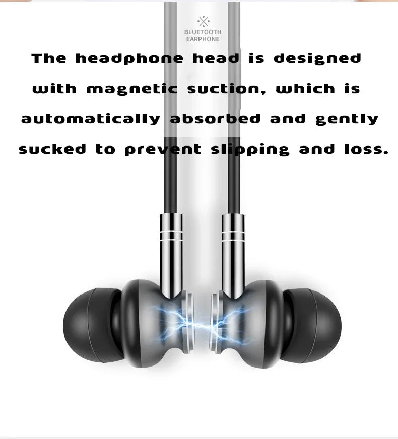Wireless Headphones Bluetooth Neckband Earphones Big Battery Sport Running TWS Earbuds Waterproof Bluetooth5.2 Headset With Mic