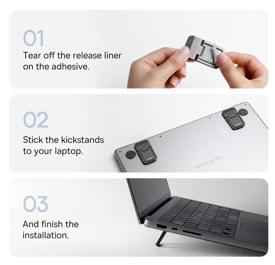 Soporte plegable para portátil Baseus, soporte para teclado de ordenador, mini soportes portátiles para portátil, soporte de aluminio para Macbook y portátiles Xiaomi