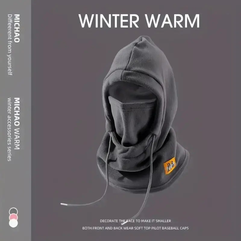 Gorro térmico de invierno con máscara y calentador de cuello, pasamontañas 3 en 1 a prueba de viento para hombres y mujeres, gorro con máscara para ciclismo y protección contra el frío