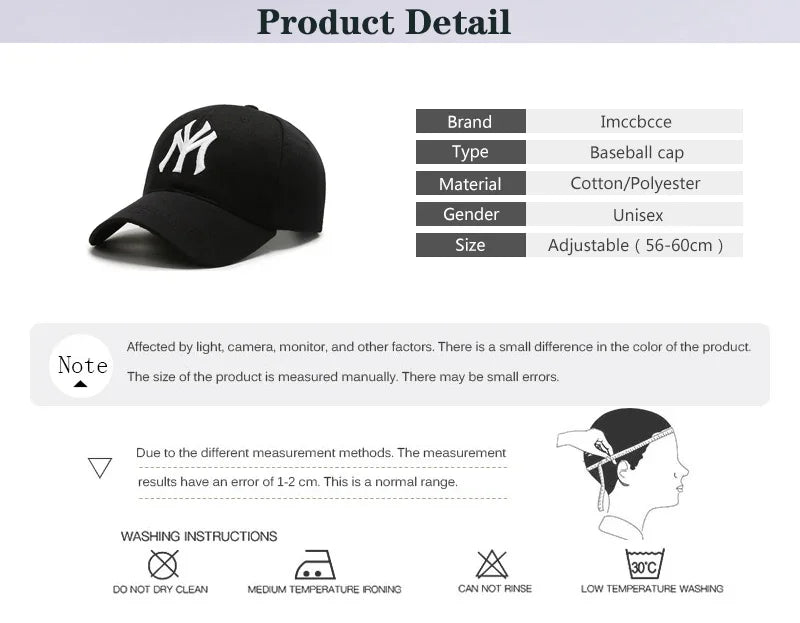 1PC Gorra de béisbol casual unisex con letras bordadas, gorro hip-hop, gorra de camionero ajustable para primavera y otoño, gorra con protección solar para exteriores