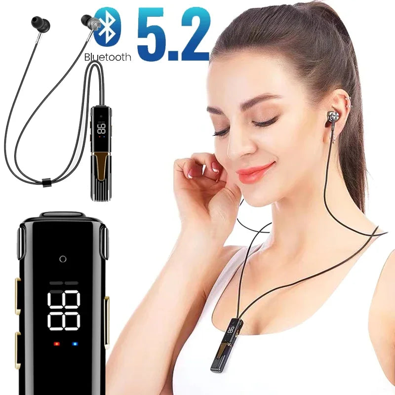 Wireless Headphones Bluetooth Neckband Earphones Big Battery Sport Running TWS Earbuds Waterproof Bluetooth5.2 Headset With Mic
