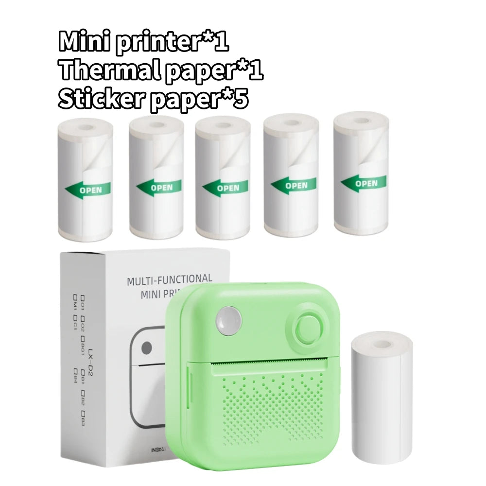Papel adhesivo térmico para impresora portátil Dolewa D3, minipresora de etiquetas, impresora para imprimir errores y fotos.