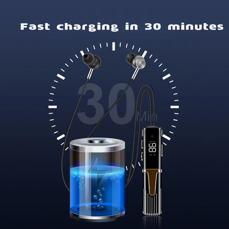 Wireless Headphones Bluetooth Neckband Earphones Big Battery Sport Running TWS Earbuds Waterproof Bluetooth5.2 Headset With Mic
