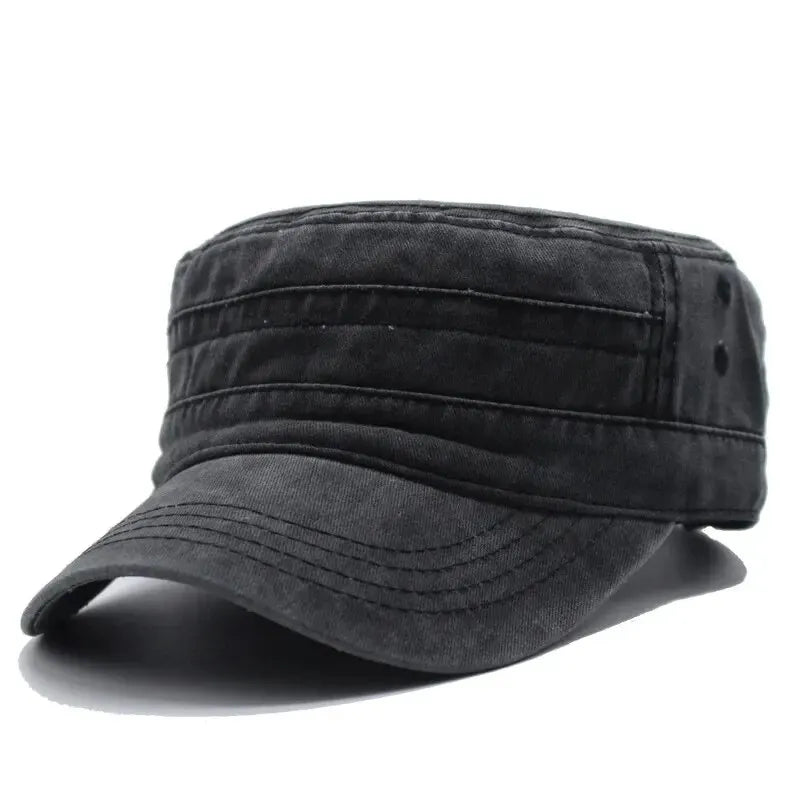 Gorra retro de pescador para hombre, estilo vintage de mezclilla lavada, gorra de visera plana para cabeza grande, estilo casual para exteriores, combinación moderna de estilo europeo y estadounidense para mujer