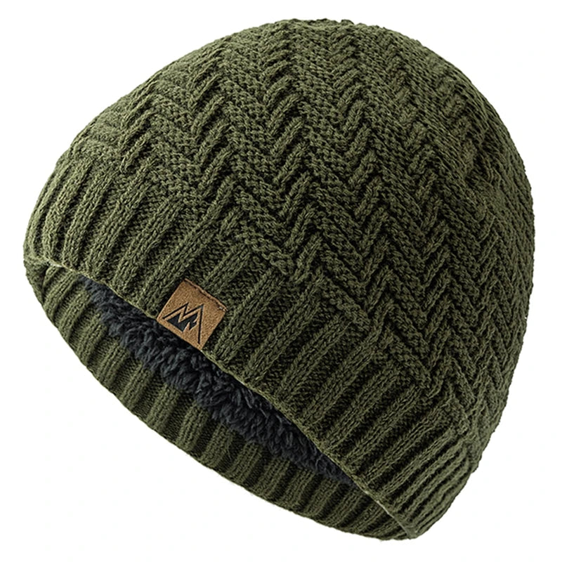 Gorro de invierno unisex con etiqueta, gorro de punto de moda para hombres y mujeres, gorro tipo beanie, gorro deportivo cálido con forro de felpa para exteriores
