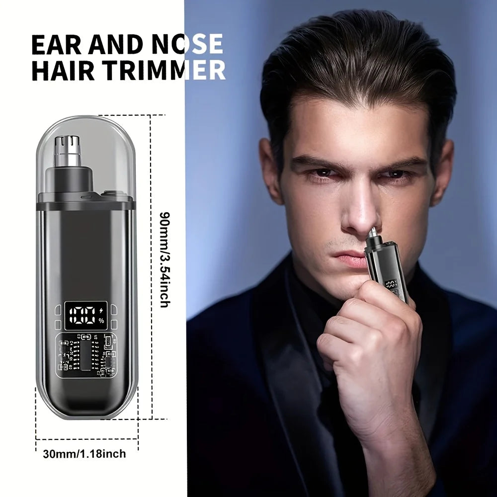 Portable small nose hair trimmer, men's nose hair shaver, car mounted household multifunctional nose hair trimmer