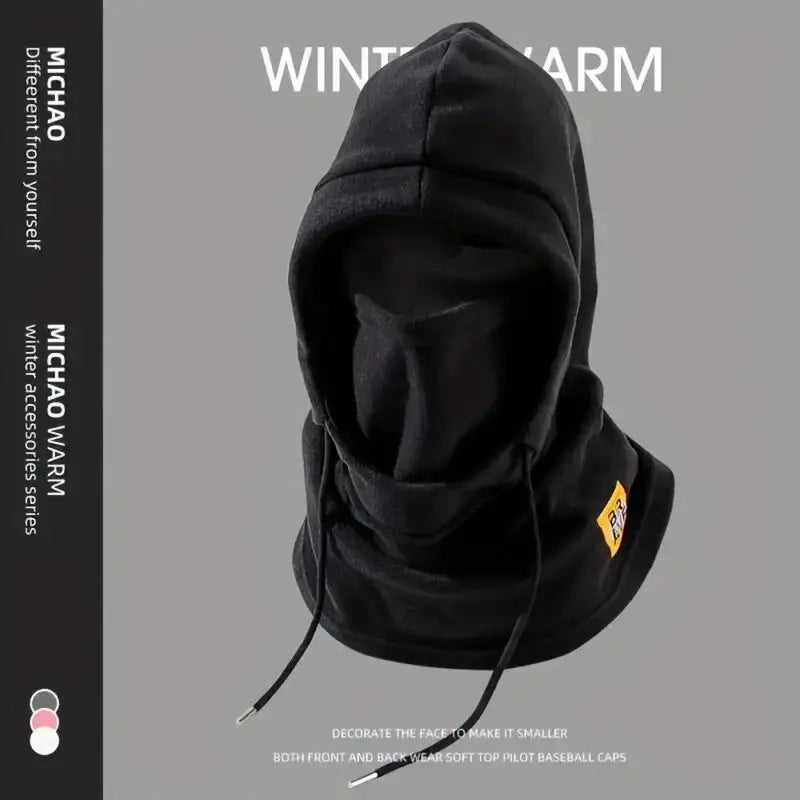 Gorro térmico de invierno con máscara y calentador de cuello, pasamontañas 3 en 1 a prueba de viento para hombres y mujeres, gorro con máscara para ciclismo y protección contra el frío