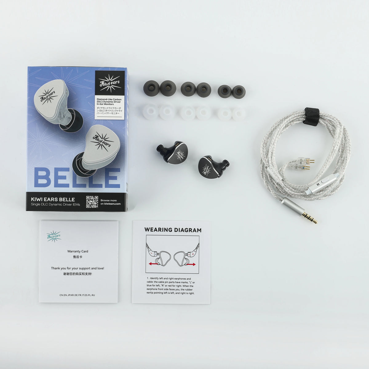 Linsoul Kiwi Ears Belle 10mm DLC Dynamic Driver IEM Hifi Earphones with Precision Meets Exciting Sound Signature