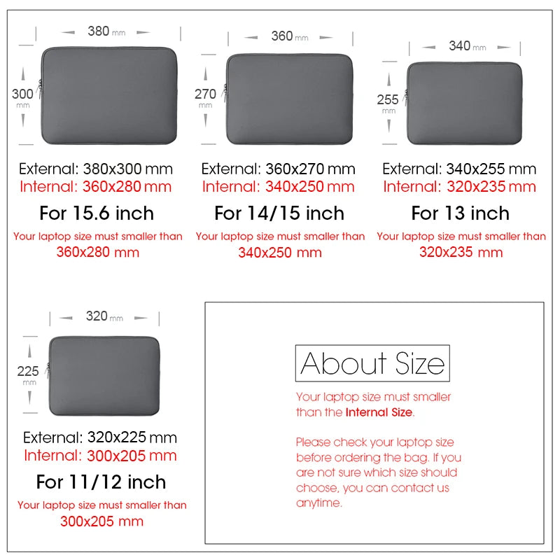 Funda para laptop compatible con portátiles Xiaomi, Lenovo, Dell, Macbook Air, Pro, Retina de 13, 14, 15 y 15.6 pulgadas.