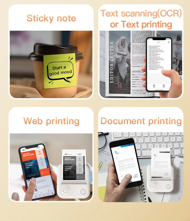 Papel adhesivo térmico para impresora portátil Dolewa D3, minipresora de etiquetas, impresora para imprimir errores y fotos.