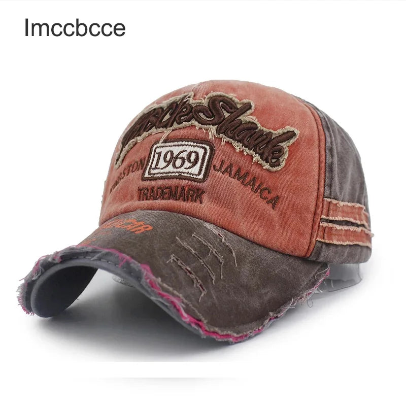 Gorra de béisbol de algodón lavado 1969 con bordado para mujer y hombre, visera deportiva, gorra vintage snapback, sombrero unisex, gorra estilo dad hat para jóvenes.