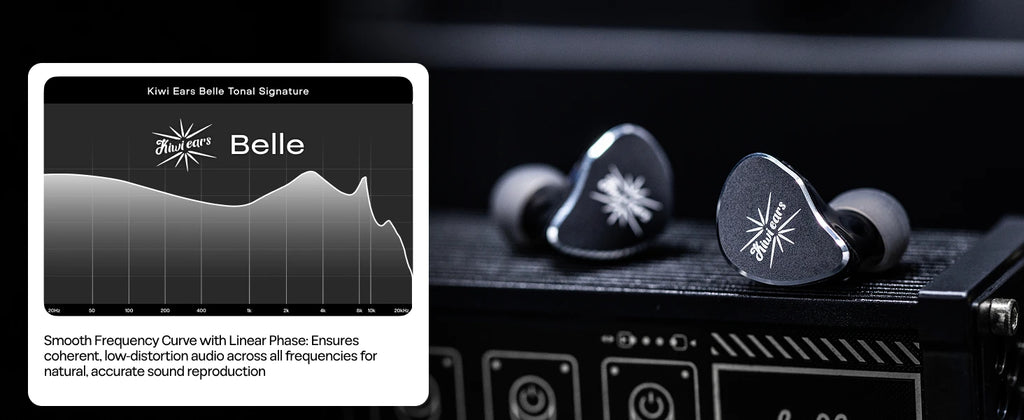 Linsoul Kiwi Ears Belle 10mm DLC Dynamic Driver IEM Hifi Earphones with Precision Meets Exciting Sound Signature