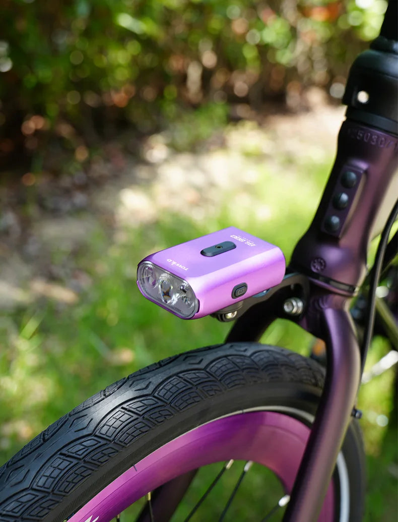 Luz para bicicleta TOWILD BL900 de montaje doble con haz concentrado y amplio (1100 lm), recargable, para seguridad diurna e iluminación nocturna.