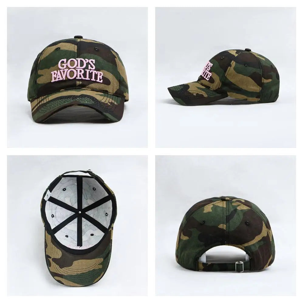 Gorra de béisbol con bordado de letras retro, estilo camuflaje táctico de selva, gorra de visera ajustable para mujer, de circunferencia grande y protección solar