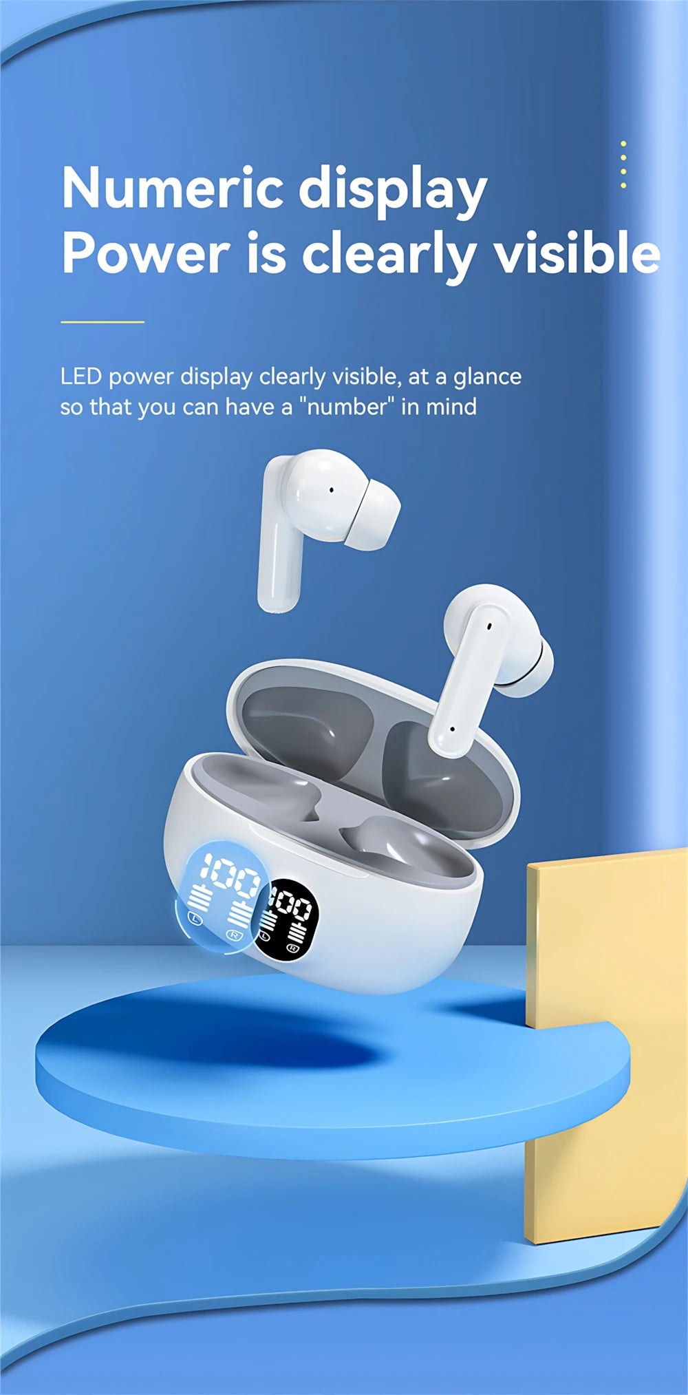 Wireless Bluetooth Headphones Built-in HD Mic Noise Isolation Large Battery for Extended Playtime Ideal for Calls Daily Music