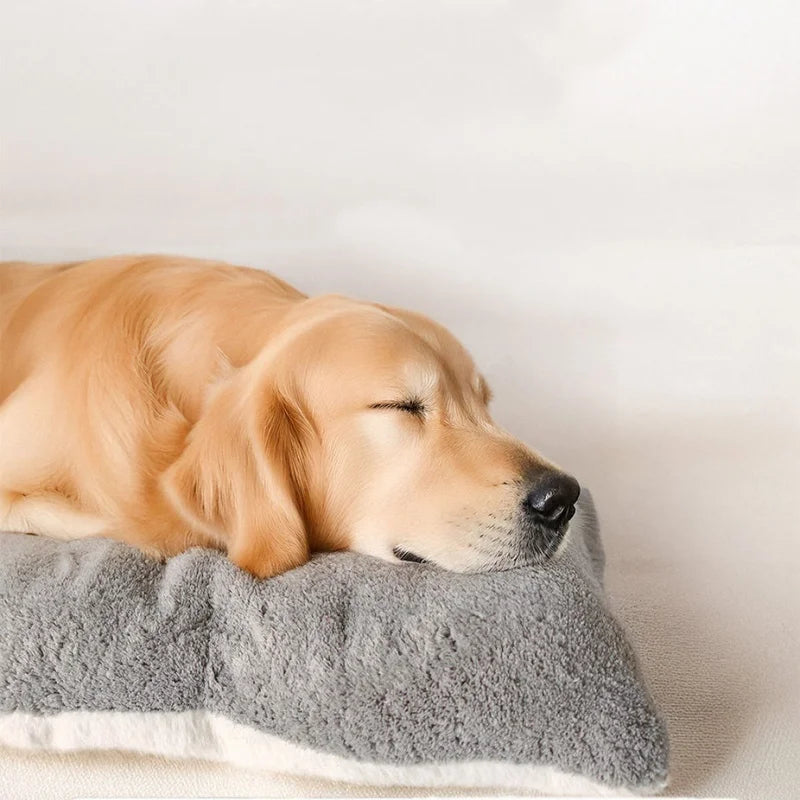 Sofá cama extra grande de felpa para perros, alfombrilla gruesa súper suave de poliéster para mascotas, cama para jaula de perros, para perros pequeños, medianos y grandes
