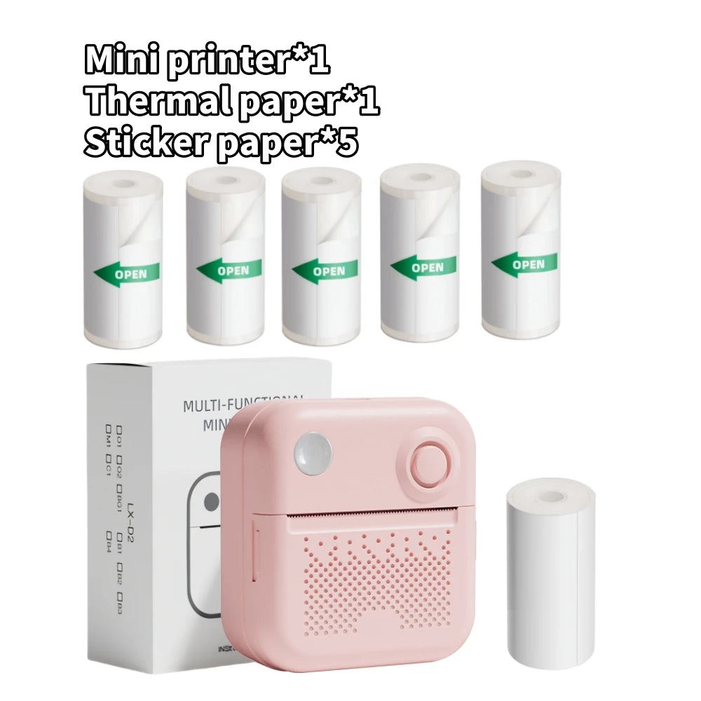 Papel adhesivo térmico para impresora portátil Dolewa D3, minipresora de etiquetas, impresora para imprimir errores y fotos.
