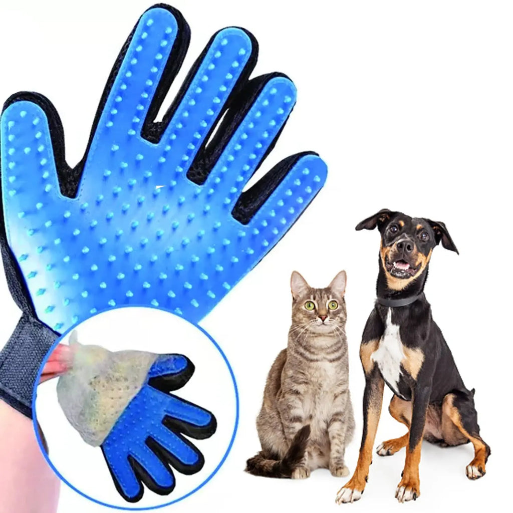 Guante quitapelos para perros y gatos | Masaje, limpieza y cepillado 6 colores