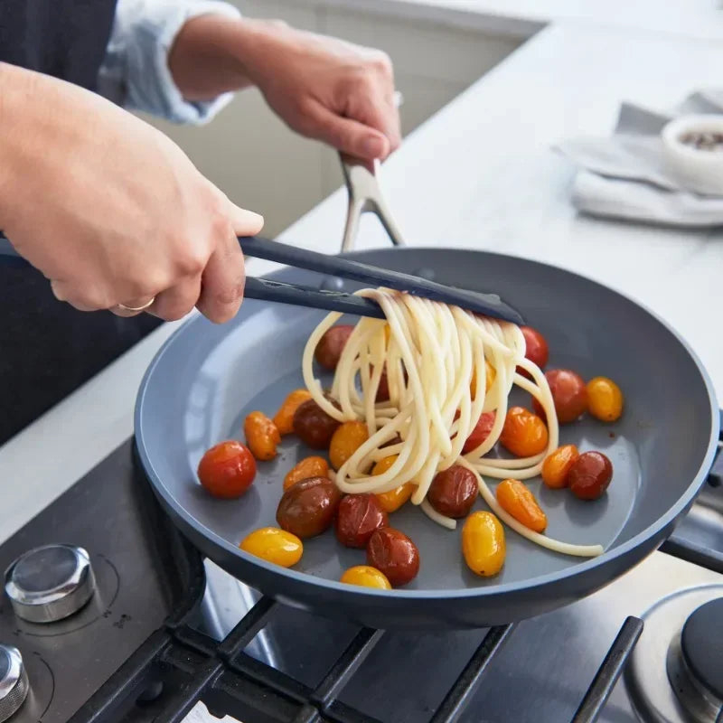 Pinzas volteadoras de nailon 2 en 1 con espátula para huevos y pinza para carne, accesorios de cocina para voltear panqueques y alimentos fritos
