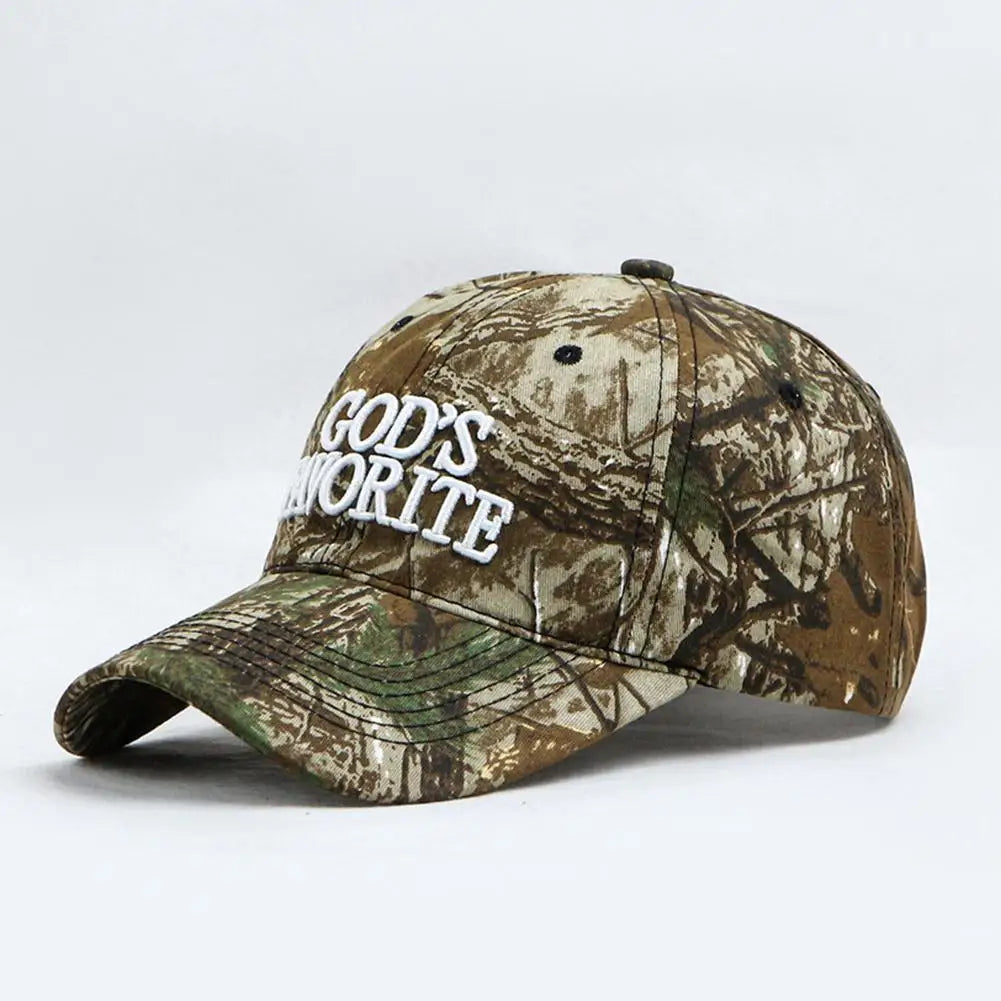 Gorra de béisbol con bordado de letras retro, estilo camuflaje táctico de selva, gorra de visera ajustable para mujer, de circunferencia grande y protección solar