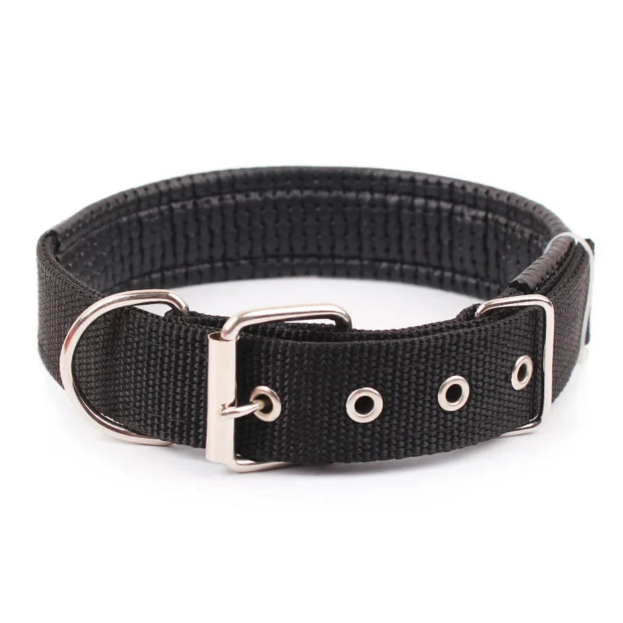 Collar de nailon sólido para perros, duradero y ajustable, para perros pequeños, medianos y grandes