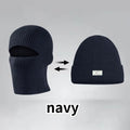 Gorro pasamontañas de punto 2 en 1 para invierno, cálido, cortavientos, de cobertura total, táctico, para esquí, ciclismo y orejeras.
