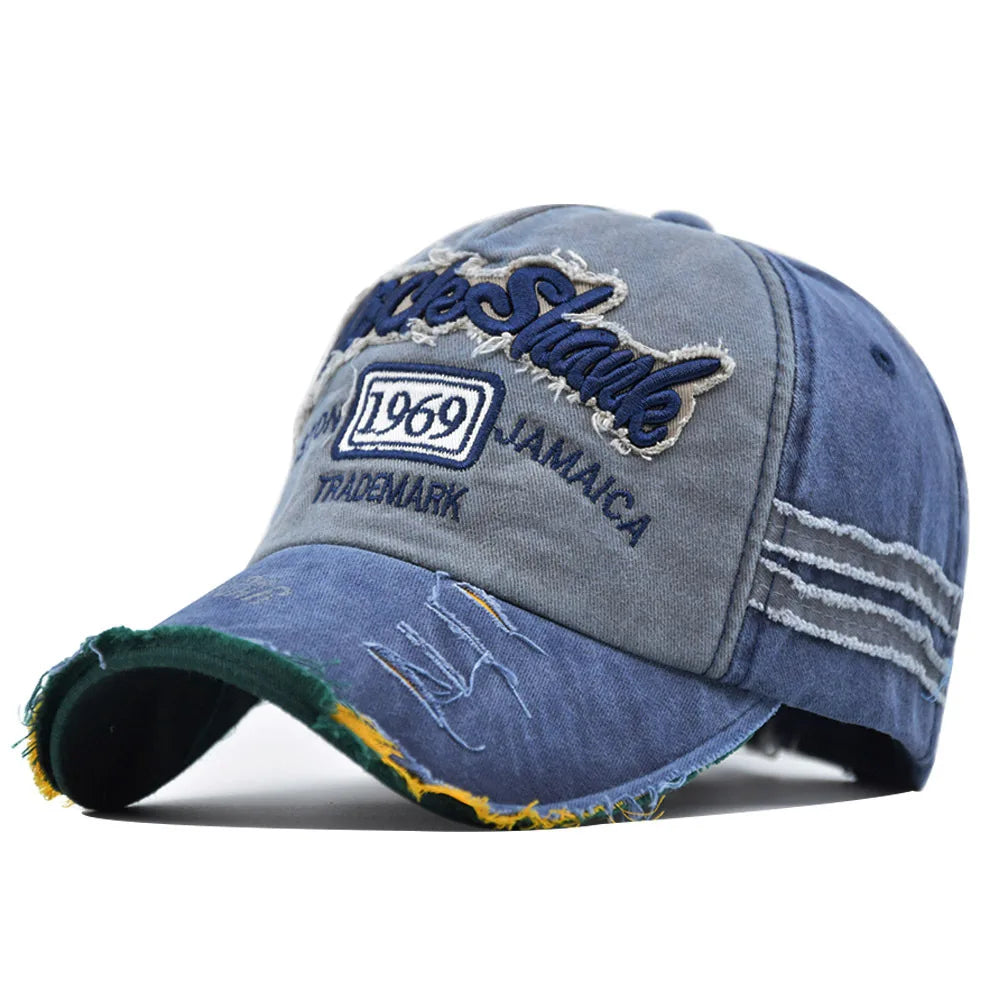 Gorra de béisbol de algodón lavado 1969 con bordado para mujer y hombre, visera deportiva, gorra vintage snapback, sombrero unisex, gorra estilo dad hat para jóvenes.