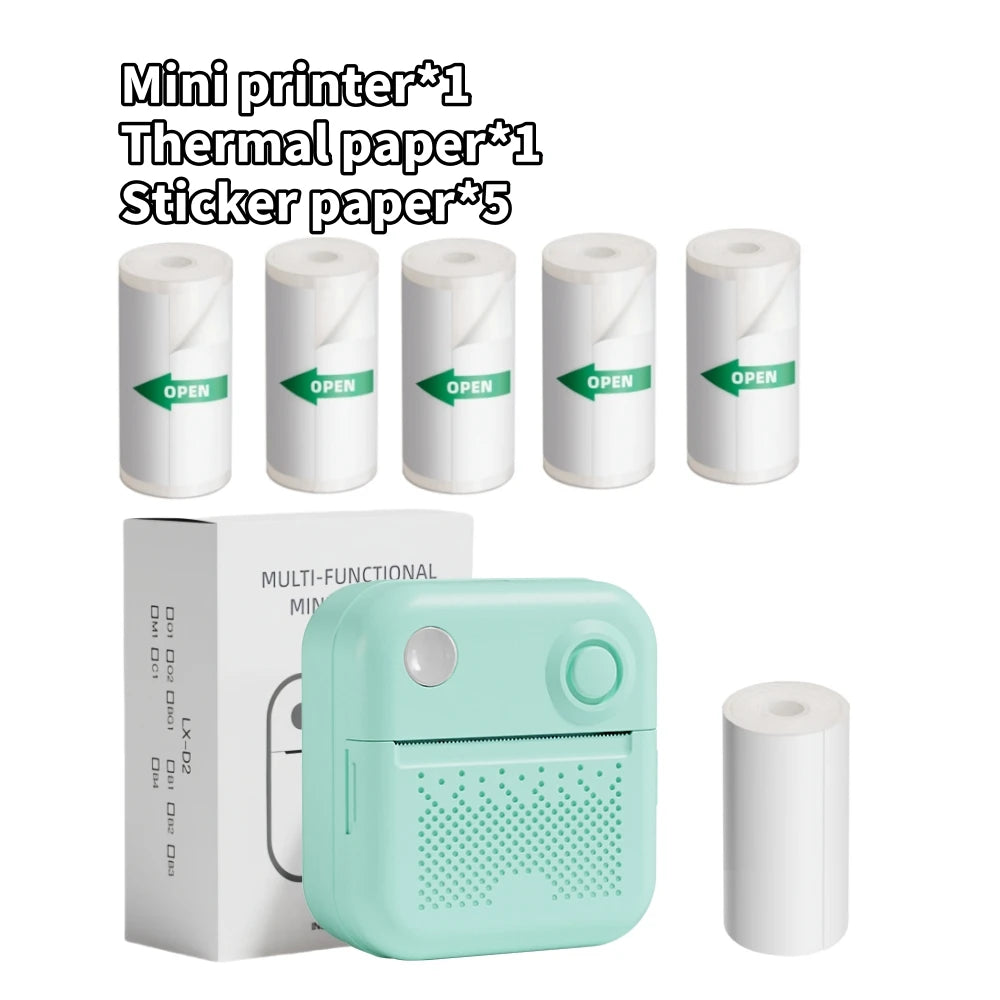 Papel adhesivo térmico para impresora portátil Dolewa D3, minipresora de etiquetas, impresora para imprimir errores y fotos.
