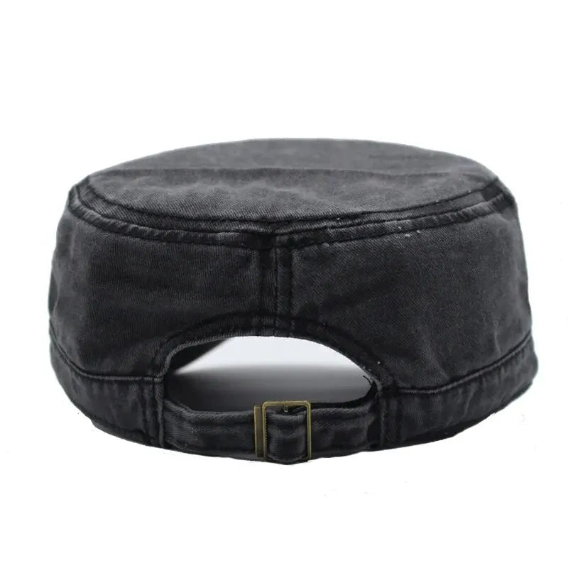 Gorra retro de pescador para hombre, estilo vintage de mezclilla lavada, gorra de visera plana para cabeza grande, estilo casual para exteriores, combinación moderna de estilo europeo y estadounidense para mujer