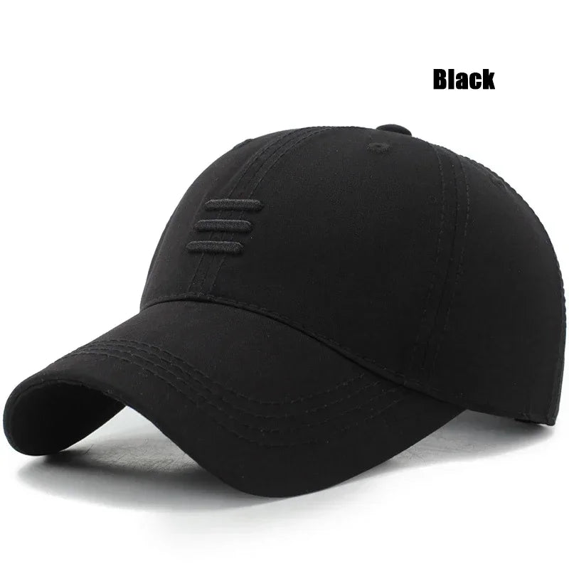 Gorra de béisbol de moda con parte superior suave, 4 colores, para deportes al aire libre, estilo casual, de algodón, tipo snapback para hombres y mujeres, diseño de gorra de papá con tres barras