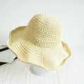 Sombrero de paja coreano para playa, visera de verano para mujer, sombrero de pescador, tejido a mano, sombrero Panamá, sombrero de sol para chica.