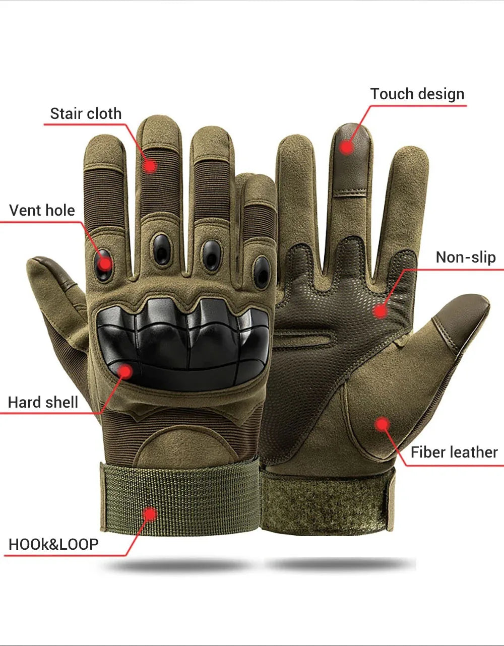 Touch Screen Motorcycle Gloves  Spring Summer Breathable Full Finger Motorbike Riding Moto Gloves for Motocross