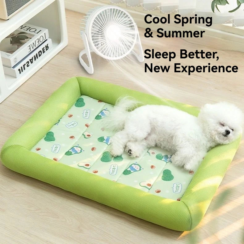 Colchón refrescante de verano para perros y gatos | Transpirable, impermeable y antideslizante