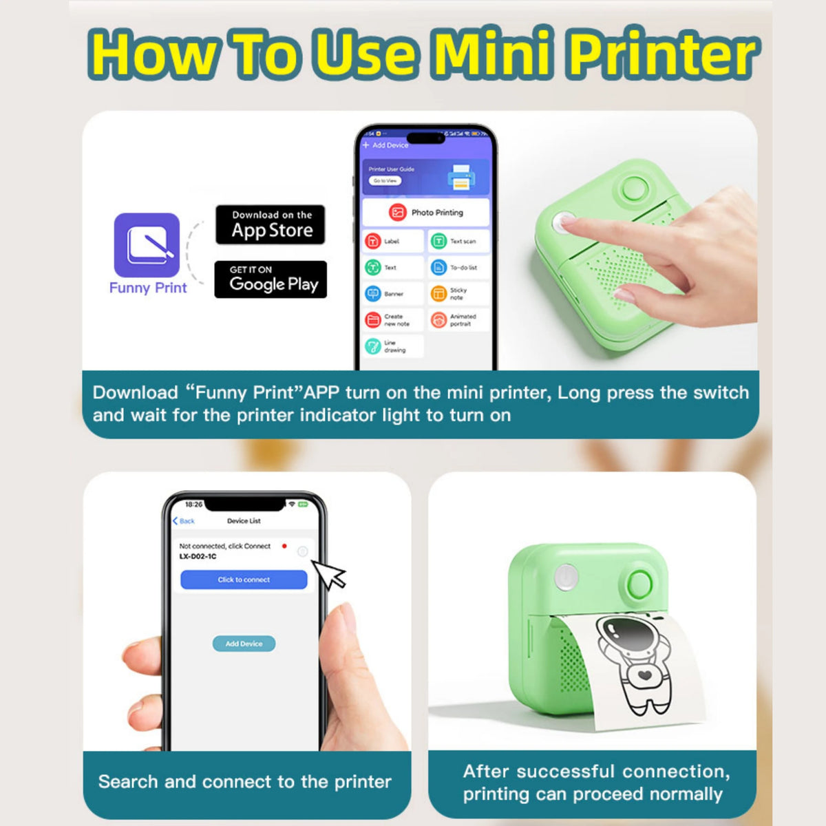 Papel adhesivo térmico para impresora portátil Dolewa D3, minipresora de etiquetas, impresora para imprimir errores y fotos.
