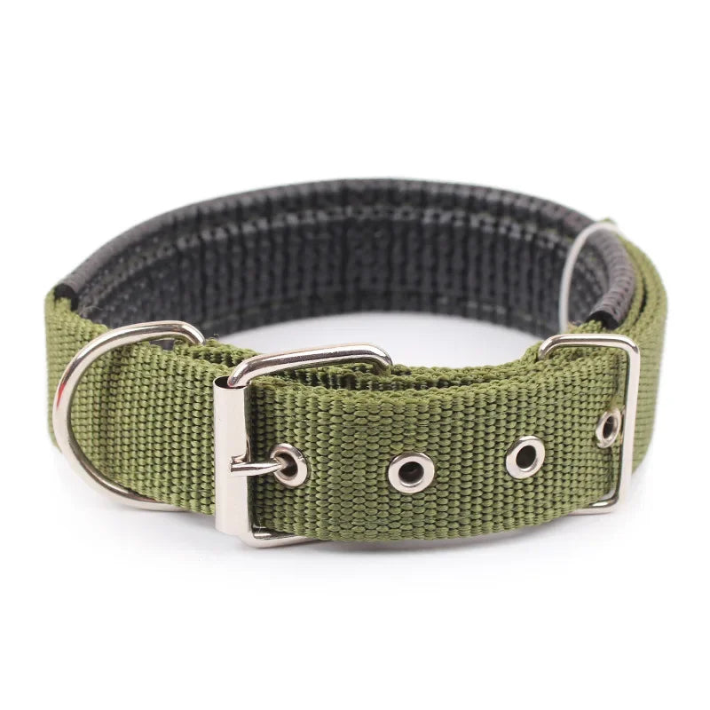 Collar de nailon sólido para perros, duradero y ajustable, para perros pequeños, medianos y grandes