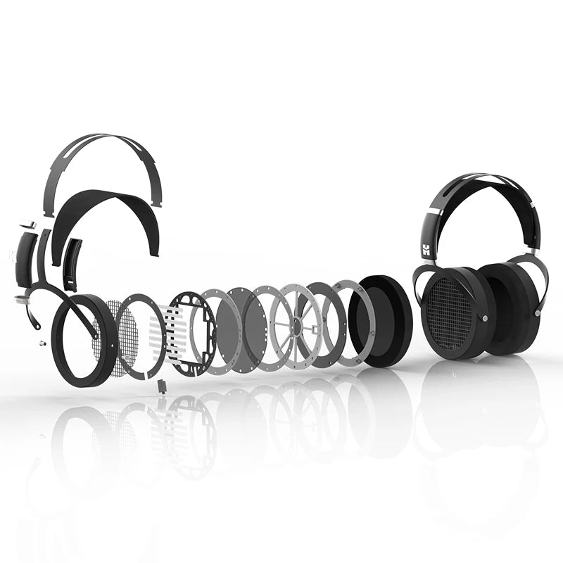 HIFIMAN SUNDARA Over-Ear Full-Size Planar Magnetic Headphones (Black) with High Fidelity Design Metal Casing